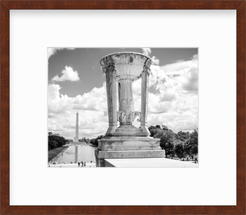 DC Washington DC Marble Tripod at the Lincoln Memorial Giclee Travel Print