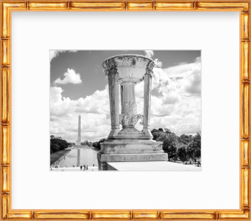 DC Washington DC Marble Tripod at the Lincoln Memorial Giclee Travel Print