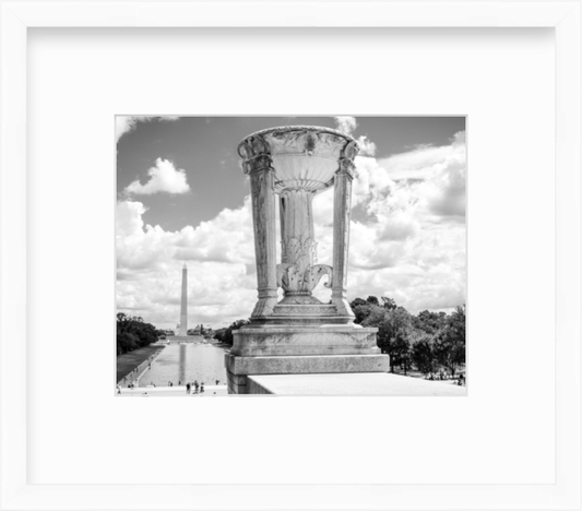 DC Washington DC Marble Tripod at the Lincoln Memorial Giclee Travel Print