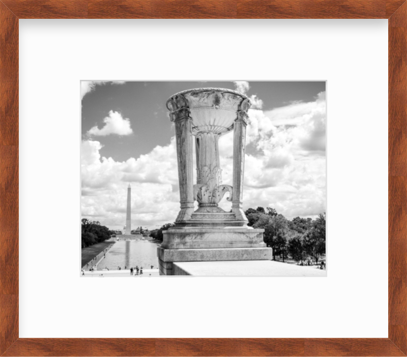 DC Washington DC Marble Tripod at the Lincoln Memorial Giclee Travel Print