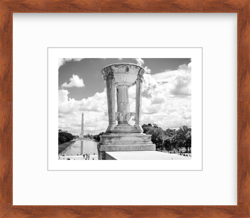 DC Washington DC Marble Tripod at the Lincoln Memorial Giclee Travel Print