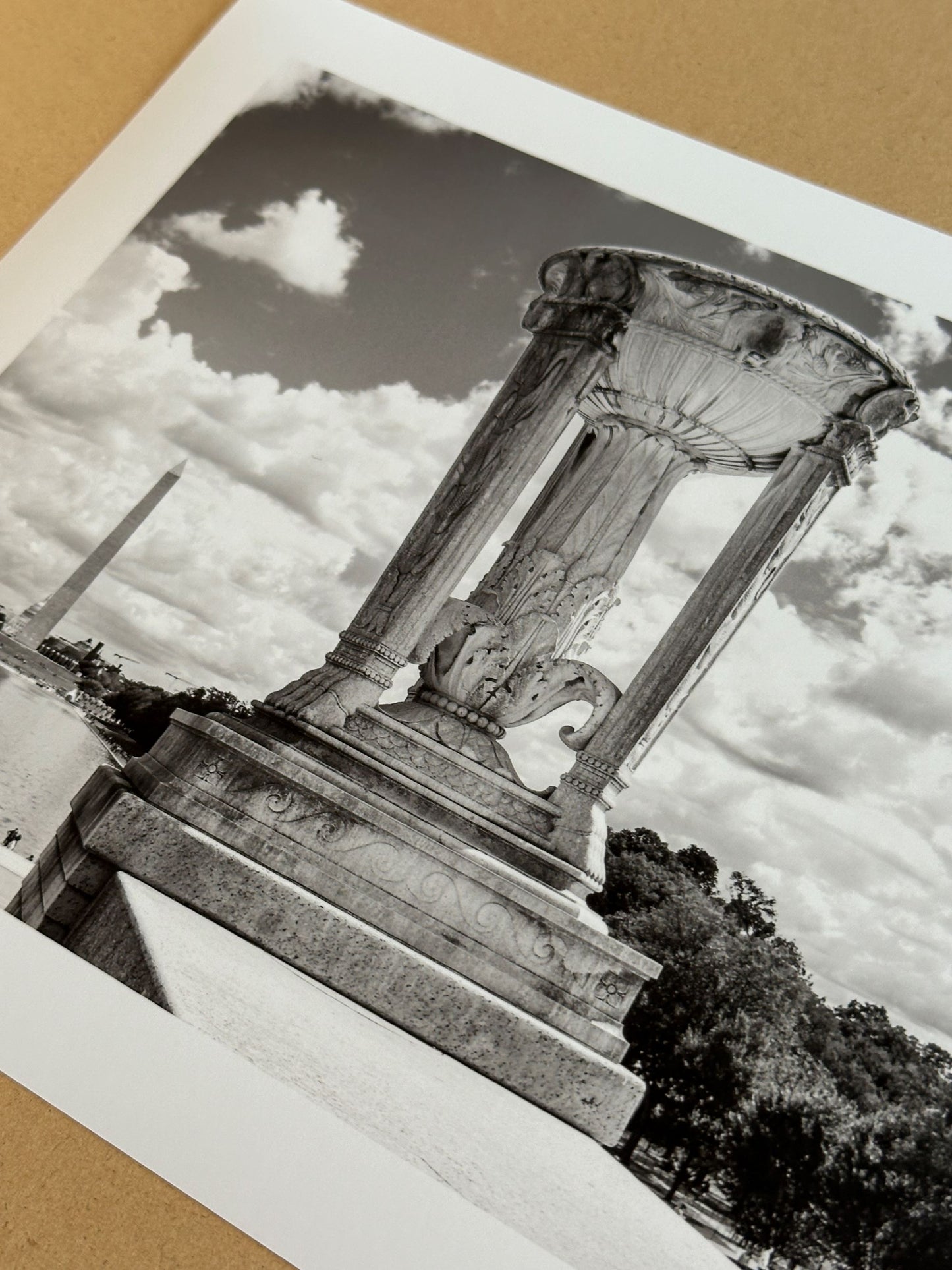 DC Washington DC Marble Tripod at the Lincoln Memorial Giclee Travel Print