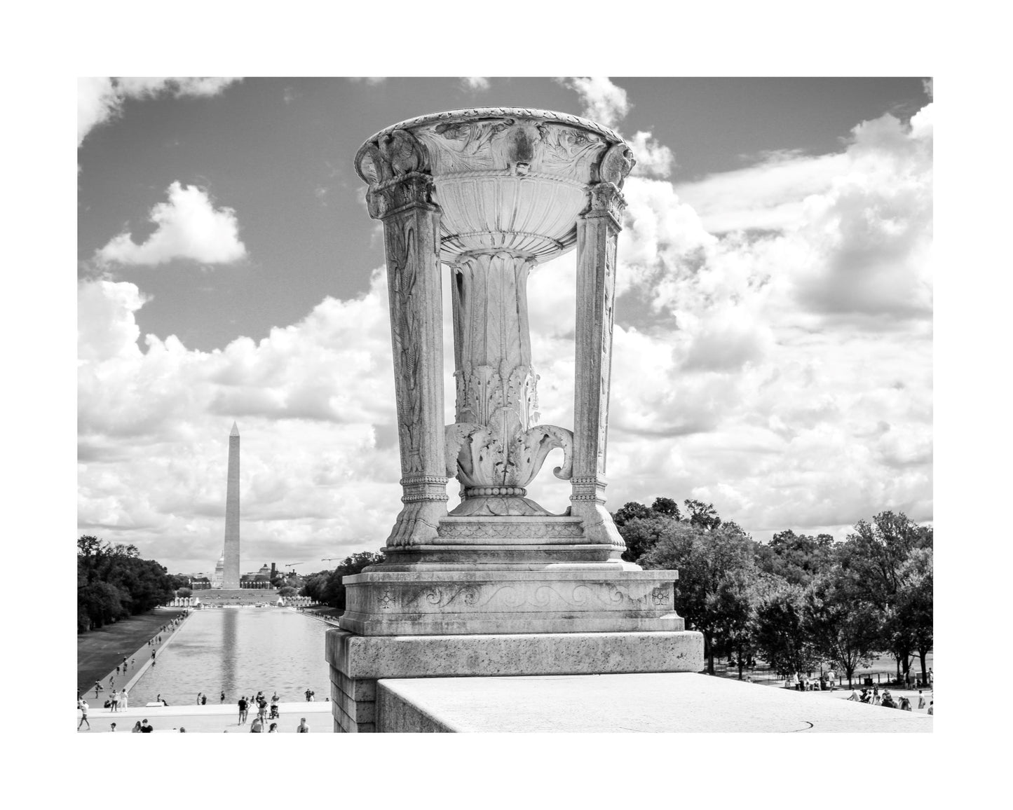 DC Washington DC Marble Tripod at the Lincoln Memorial Giclee Travel Print
