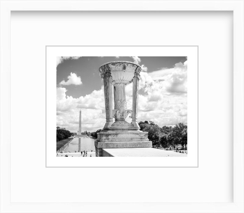 DC Washington DC Marble Tripod at the Lincoln Memorial Giclee Travel Print