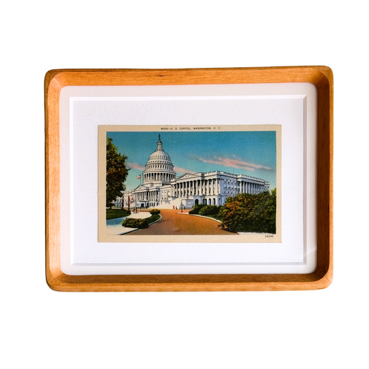 DC US Capitol Framed Vintage Postcard, Washington DC