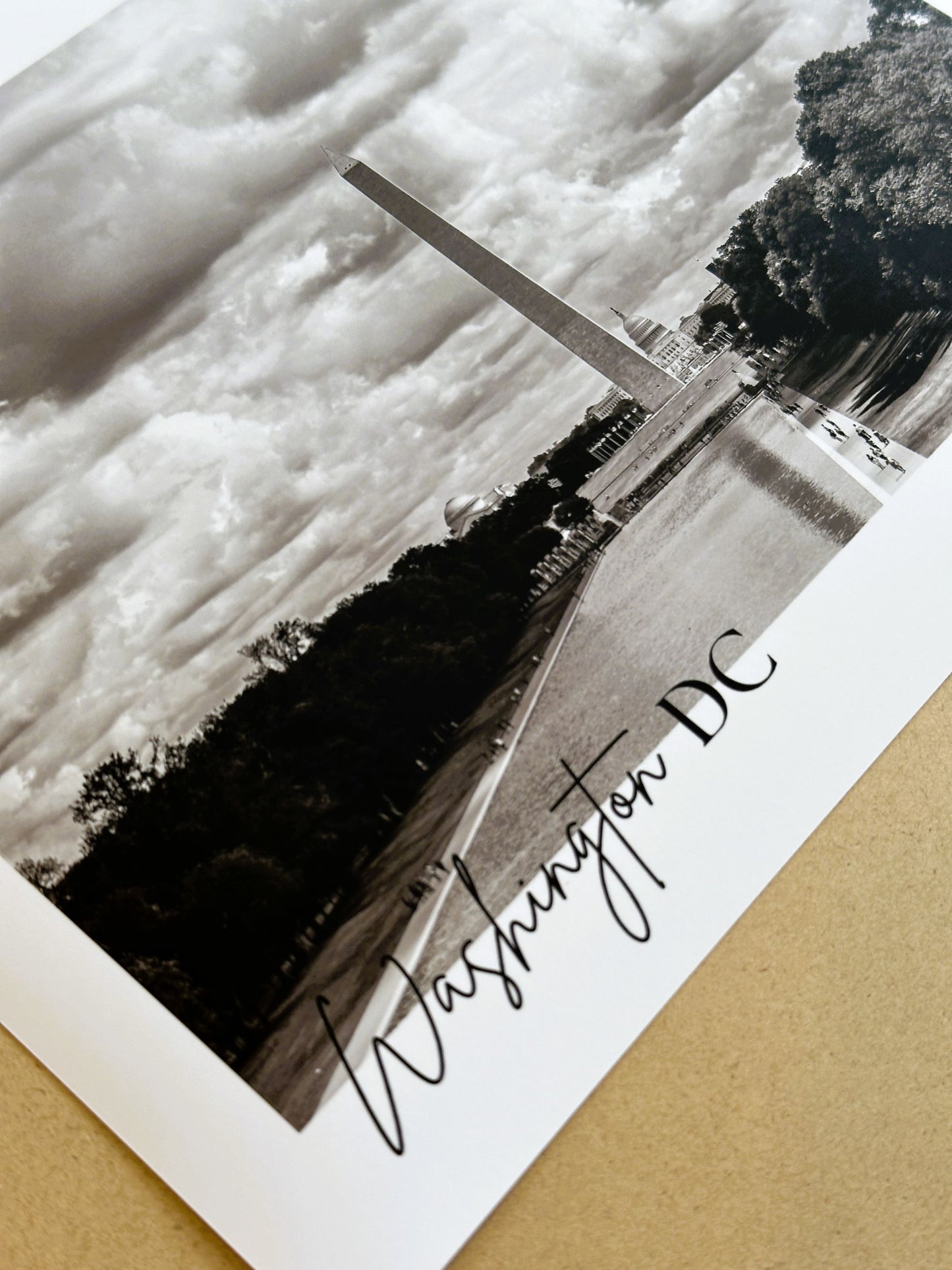 DC National Mall Lincoln Memorial Reflecting Pool Washington Monument DC Giclee Travel Print