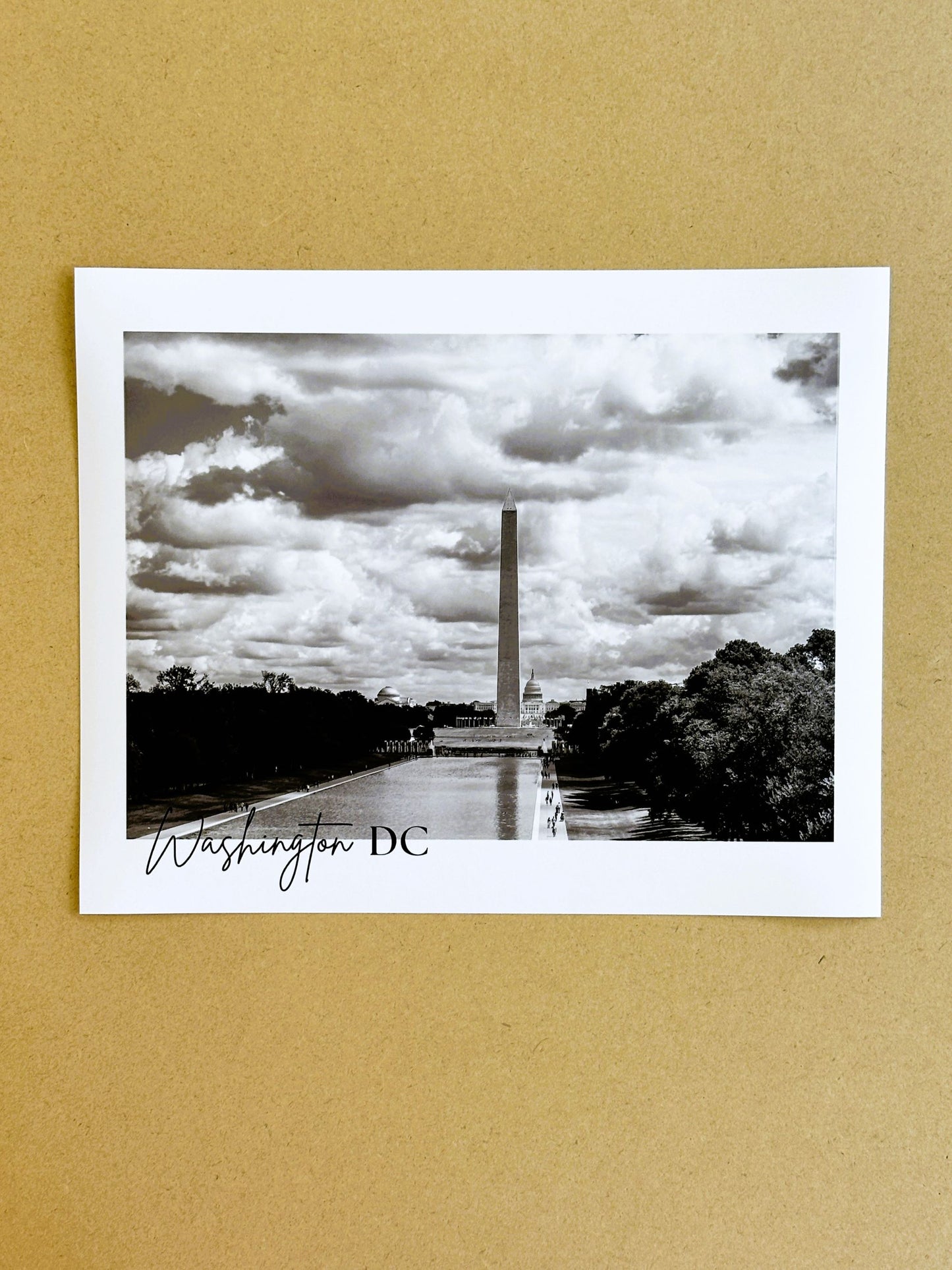 DC National Mall Lincoln Memorial Reflecting Pool Washington Monument DC Giclee Travel Print