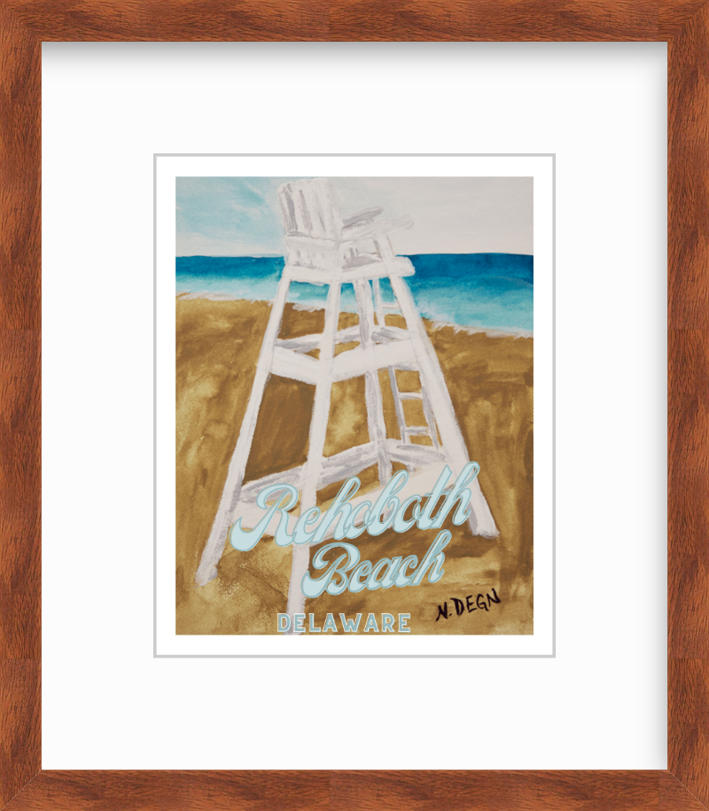 Delaware Rehoboth Beach Art Giclee Travel Print