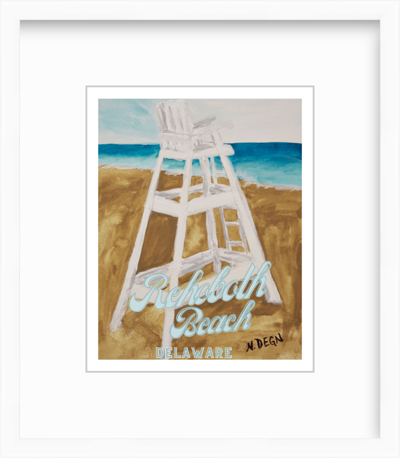 Delaware Rehoboth Beach Art Giclee Travel Print