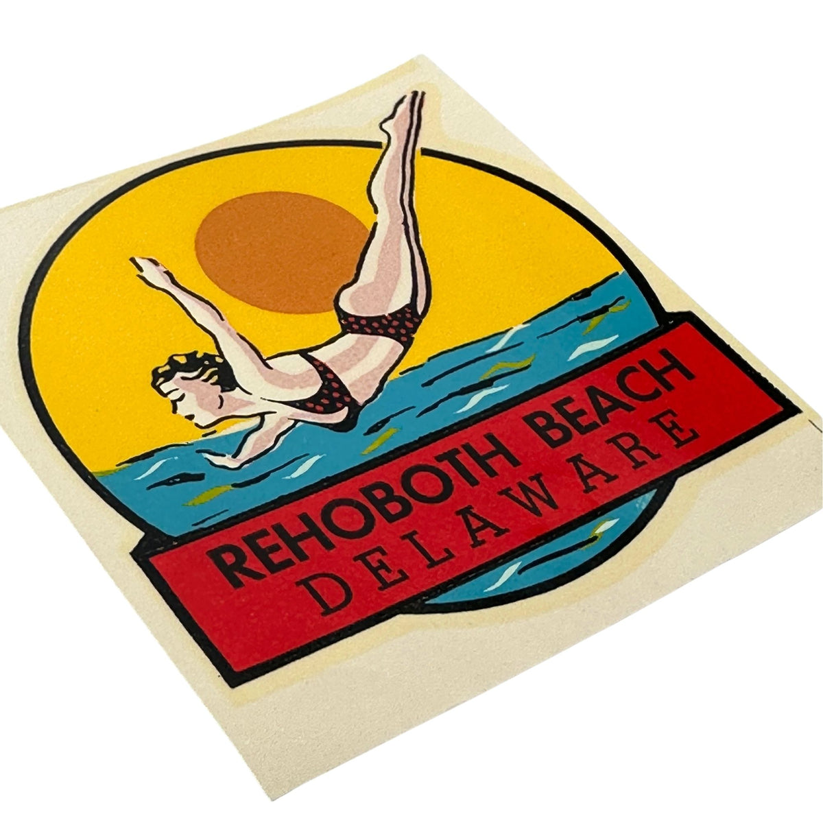 Delaware Rehoboth Beach Vintage 1960's Decal Sticker in Original Packaging