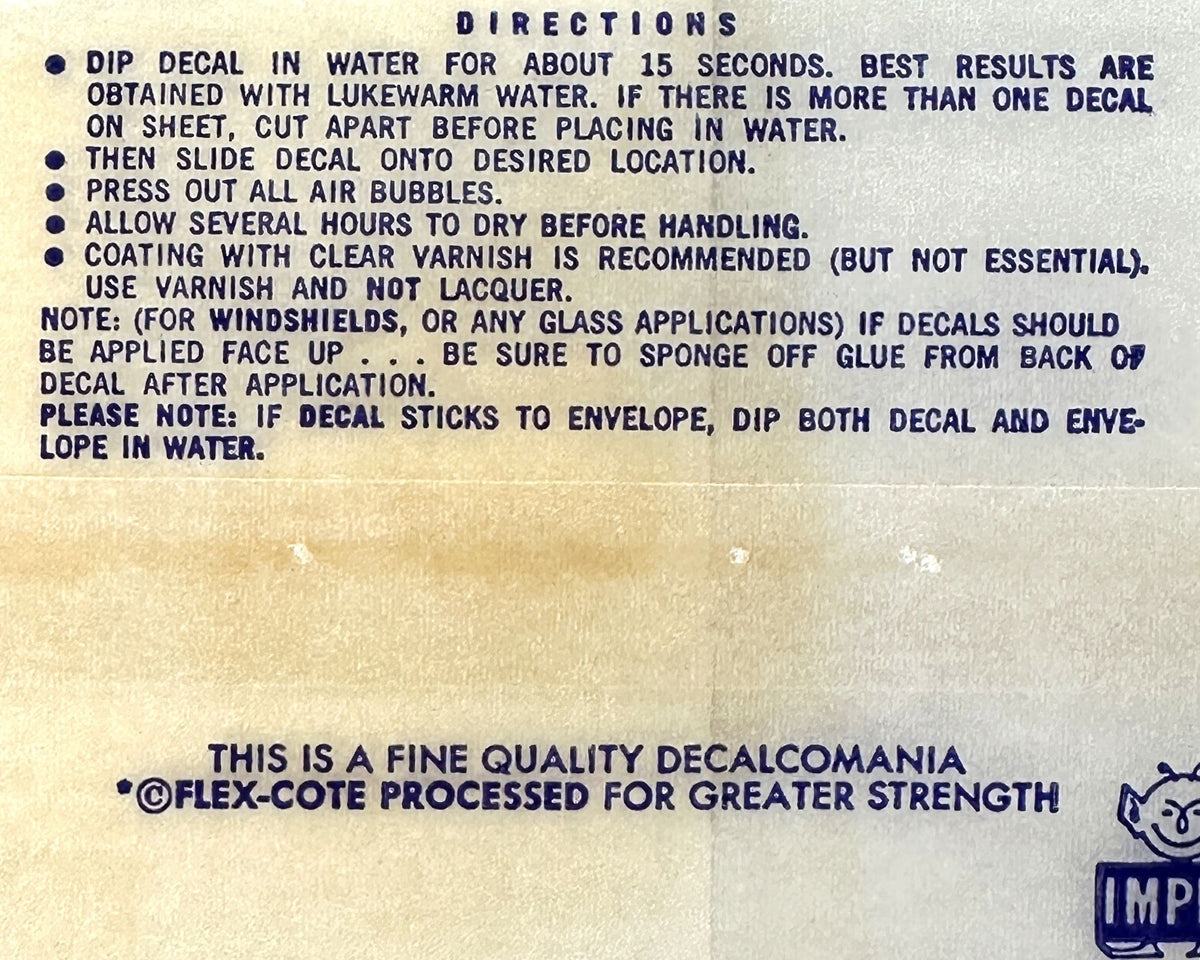 Delaware Rehoboth Beach Vintage 1960's Decal Sticker in Original Packaging
