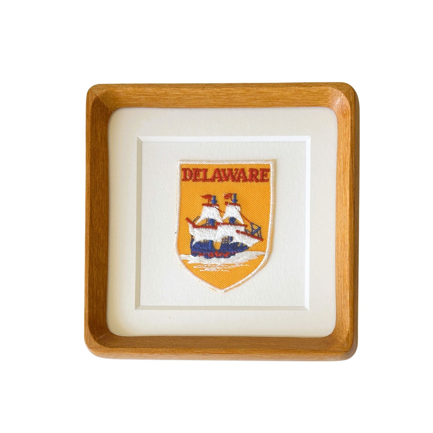 Delaware Tall Ship Vintage Framed Travel Patch