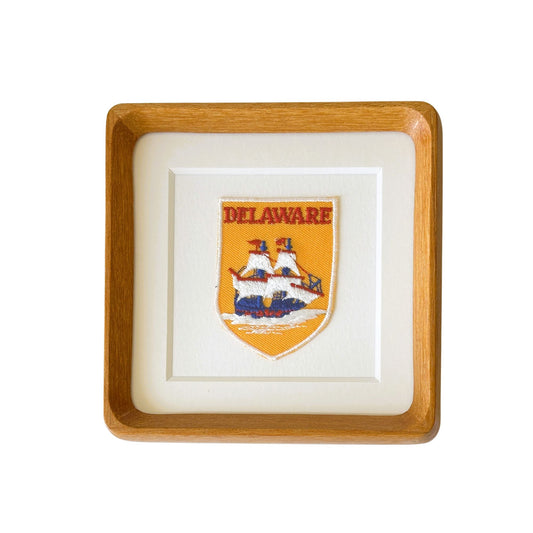 Delaware Tall Ship Vintage Framed Travel Patch
