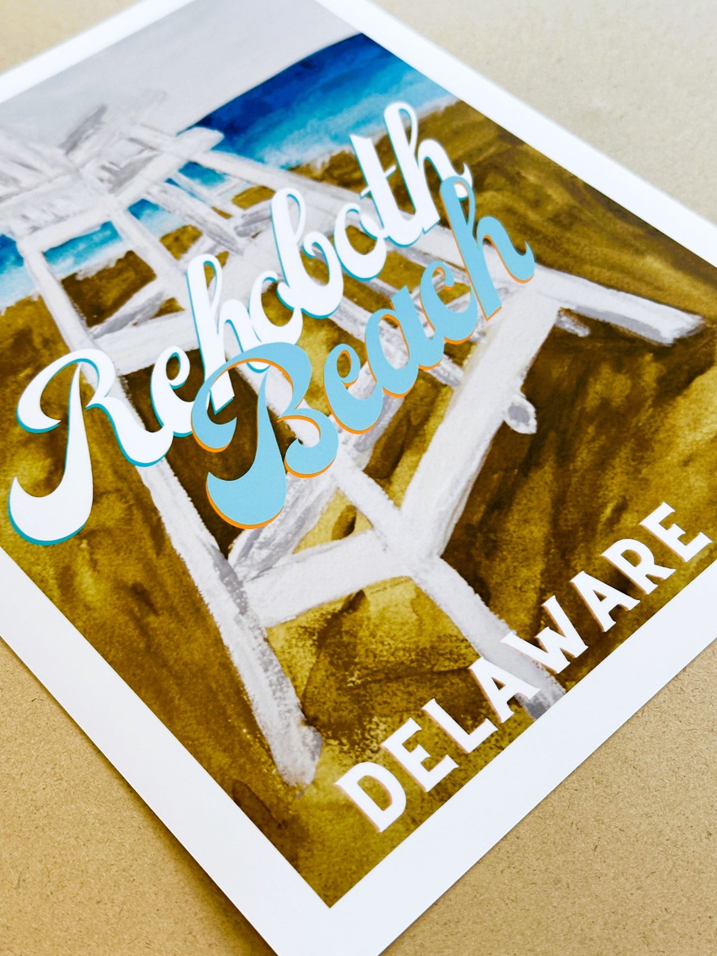 Delaware Rehoboth Beach Art Giclee Travel Print