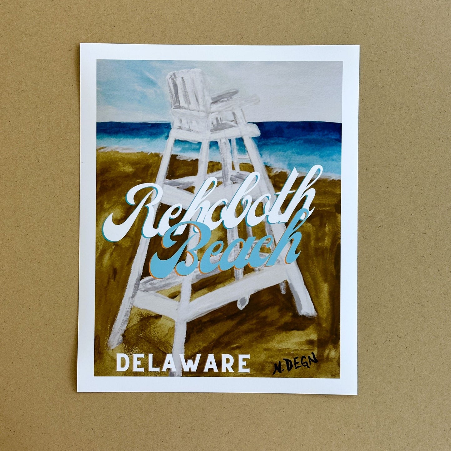Delaware Rehoboth Beach Art Giclee Travel Print