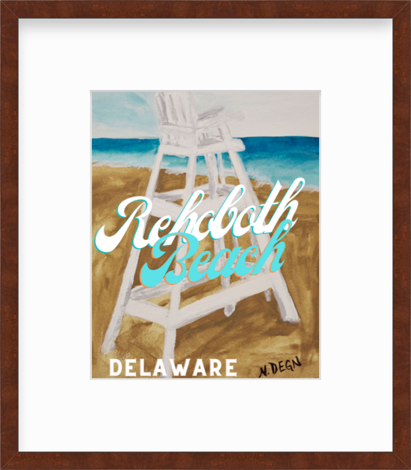 Delaware Rehoboth Beach Art Giclee Travel Print