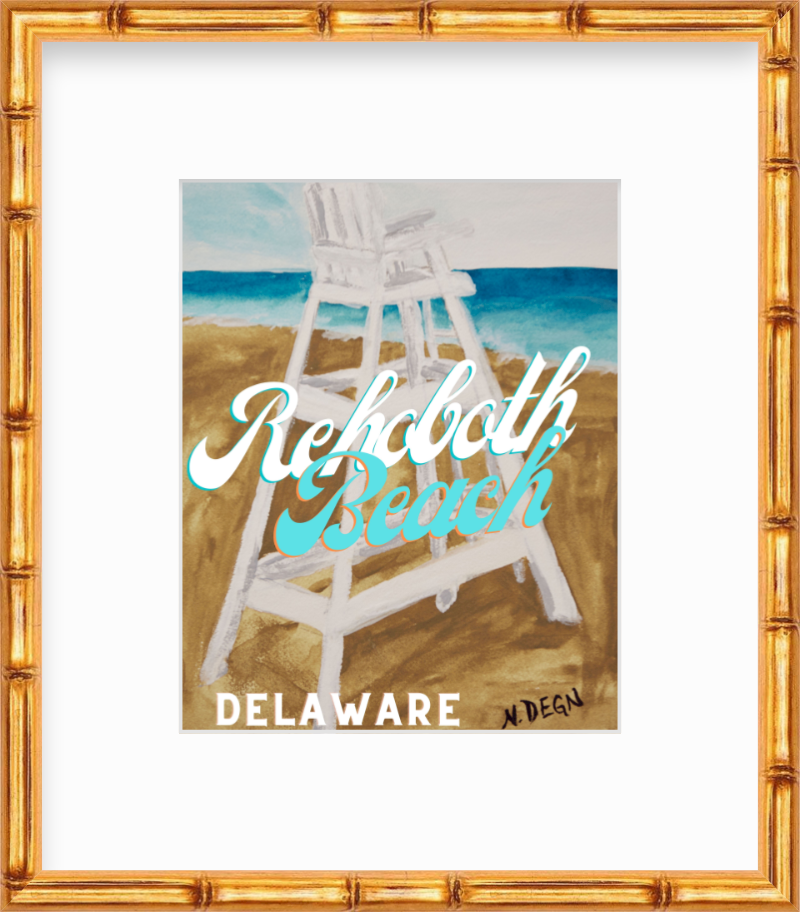 Delaware Rehoboth Beach Art Giclee Travel Print