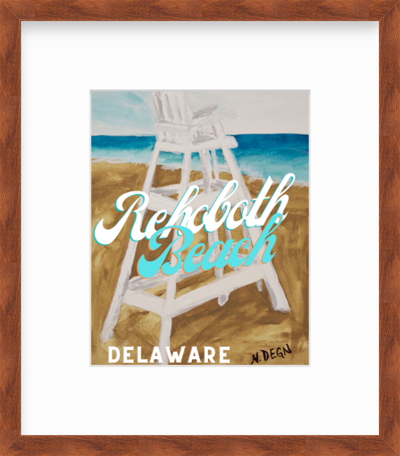 Delaware Rehoboth Beach Art Giclee Travel Print