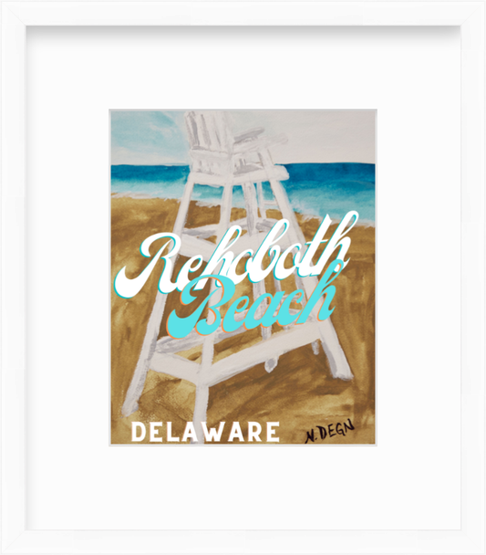 Delaware Rehoboth Beach Art Giclee Travel Print