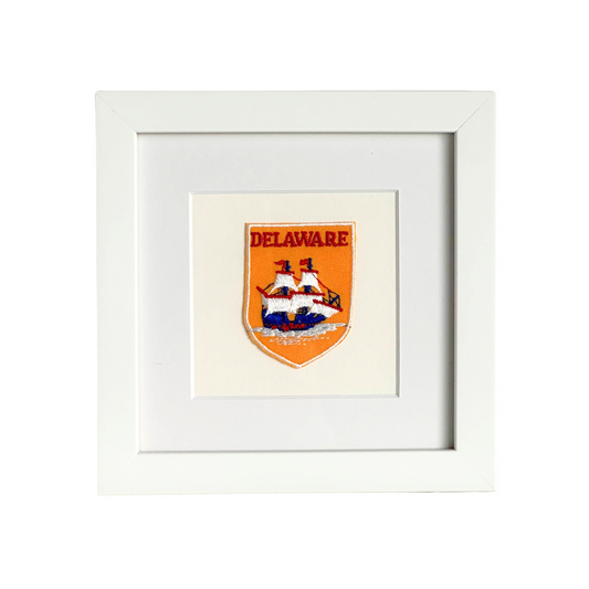 Delaware Ship Framed Vintage Travel Patch