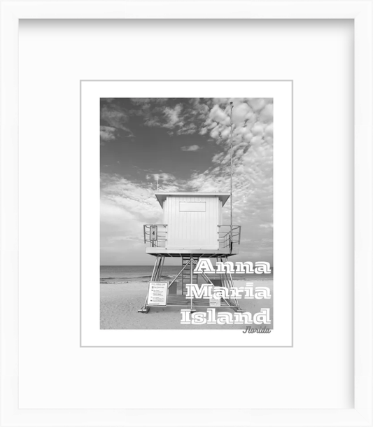 Florida Anna Maria Island Tower 4 Lifeguard Station Giclee Travel Print
