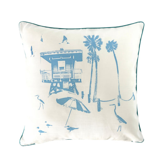 Florida Anna Maria Island Design Throw Pillow