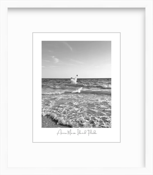 Florida Anna Maria Island White Ibis Shorebirds Giclee Travel Print