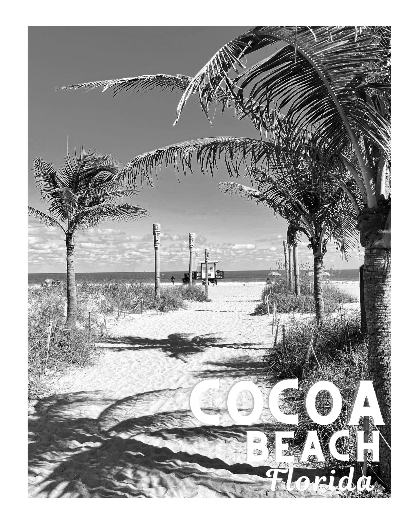 Florida Cocoa Beach Photo Poster Giclee Travel Print