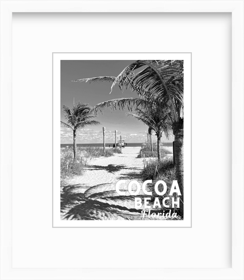 Florida Cocoa Beach Photo Poster Giclee Travel Print