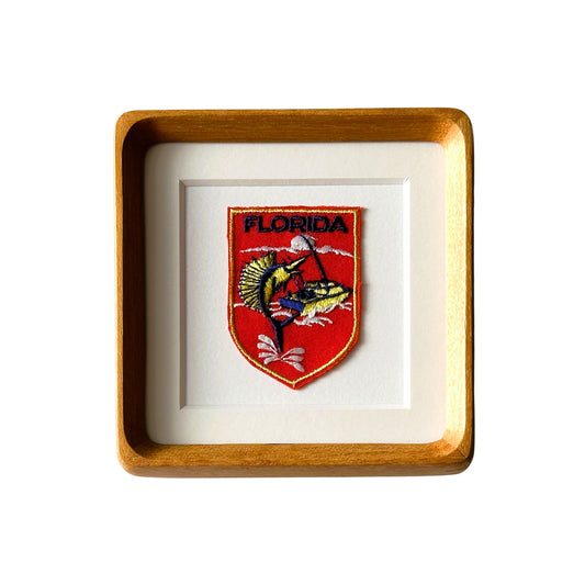 Florida Fishing and Boating Vintage Framed Travel Patch