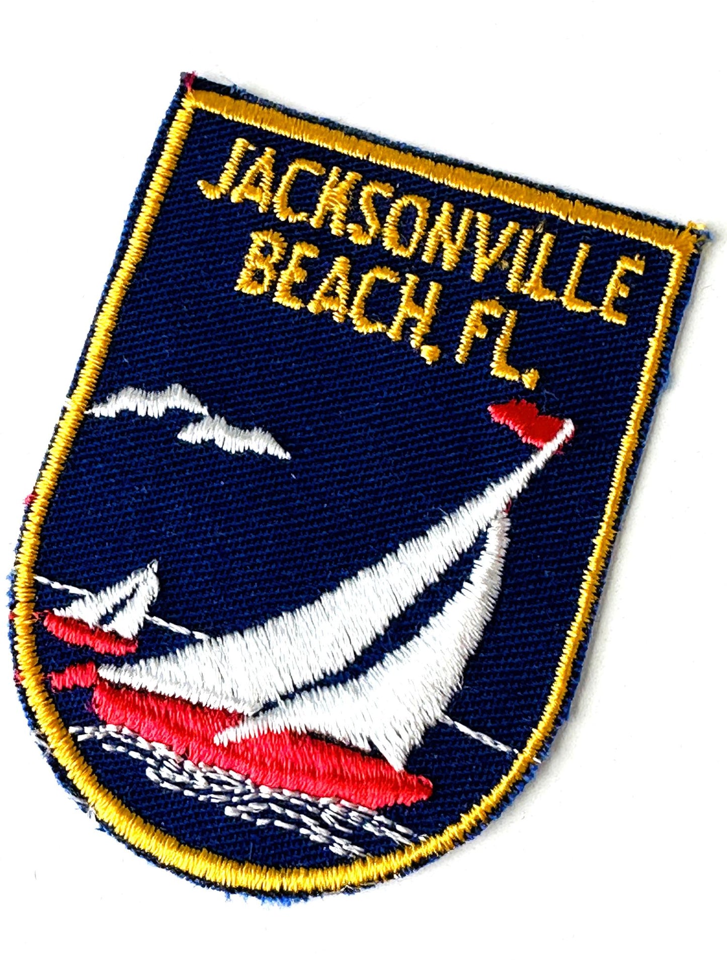 Florida Jacksonville Beach Sailboat Vintage Patch