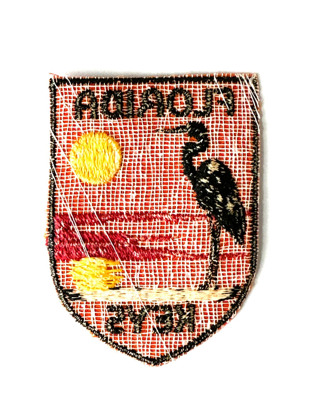 Florida Keys Sunset Heron Bird Vintage Patch