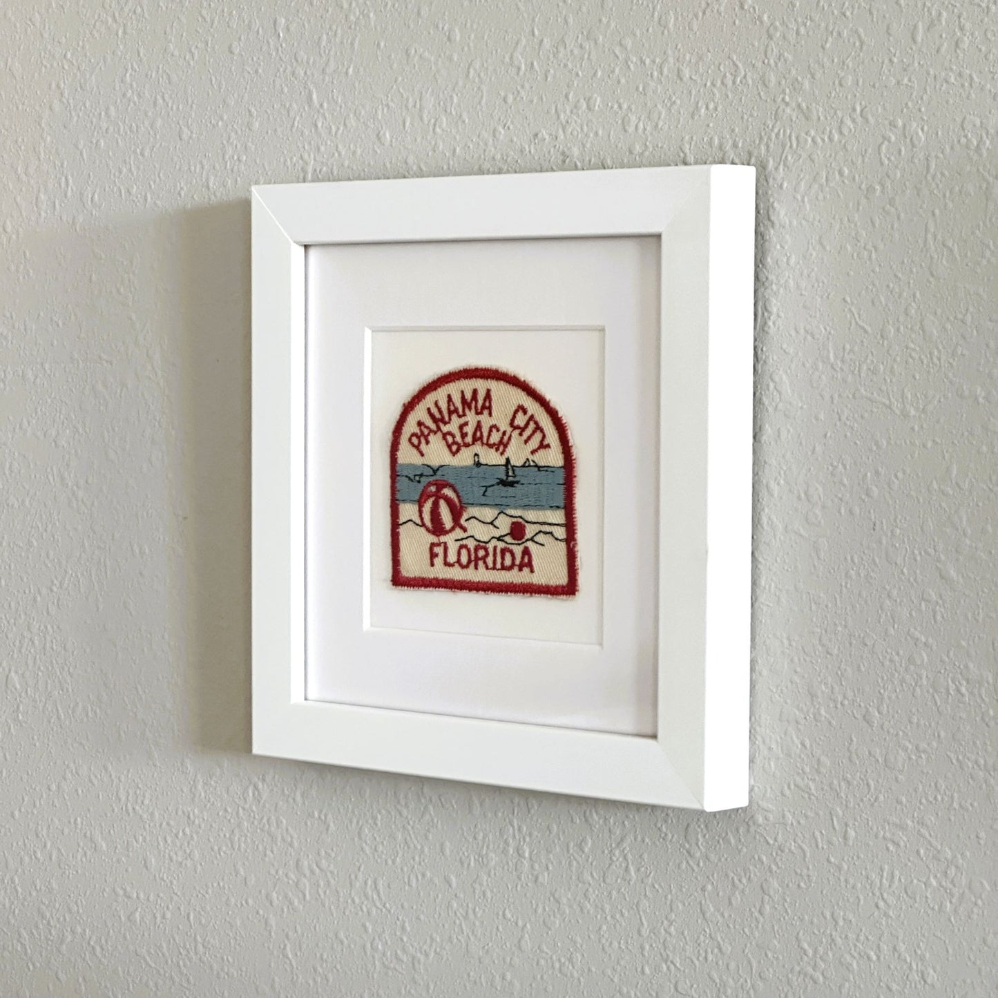 Florida Panama City Beach Framed Vintage Travel Patch
