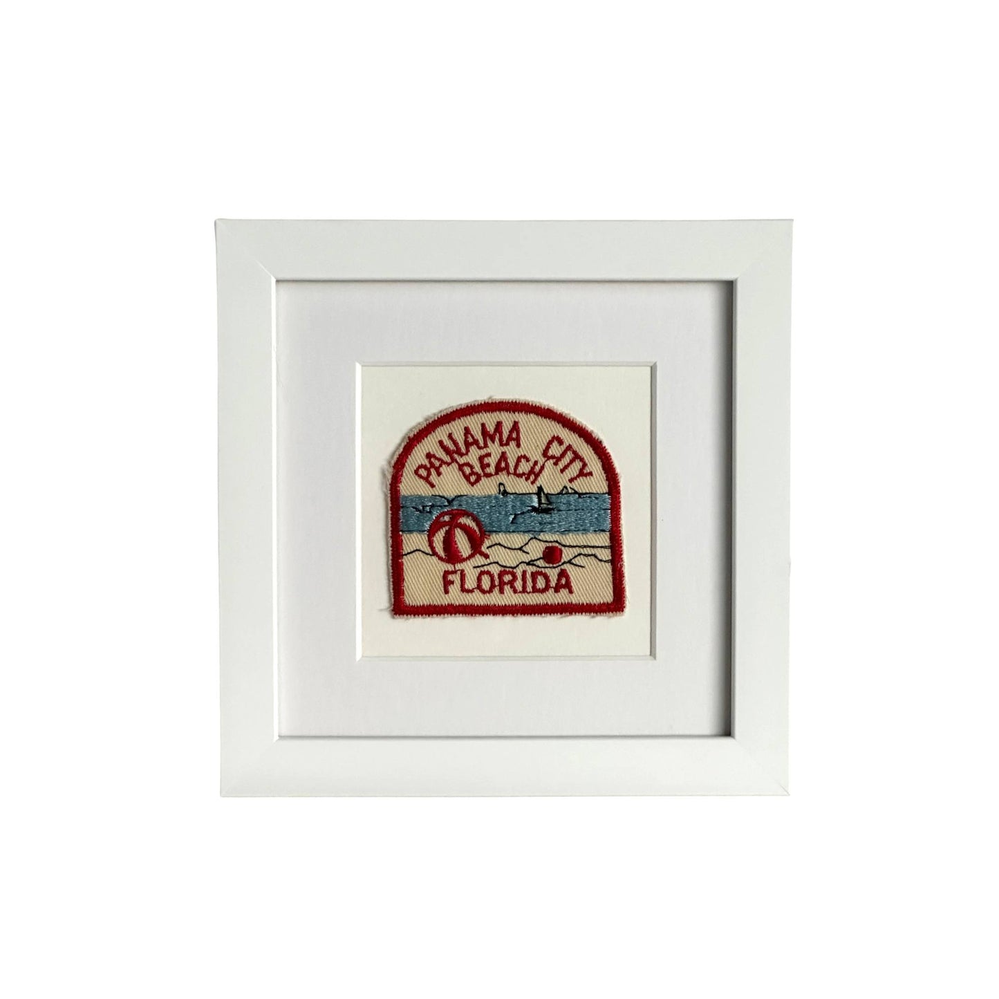Florida Panama City Beach Framed Vintage Travel Patch