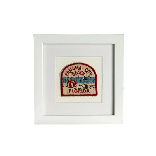 Florida Panama City Beach Framed Vintage Travel Patch