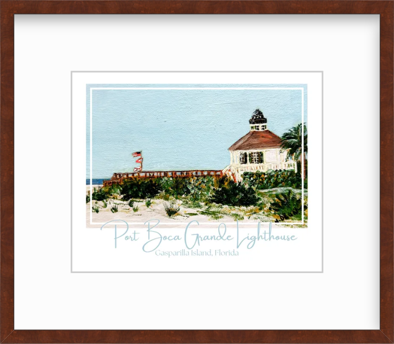 Florida Boca Grande Lighthouse Art Giclee Travel Print