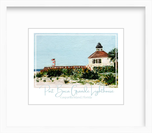 Florida Boca Grande Lighthouse Art Giclee Travel Print