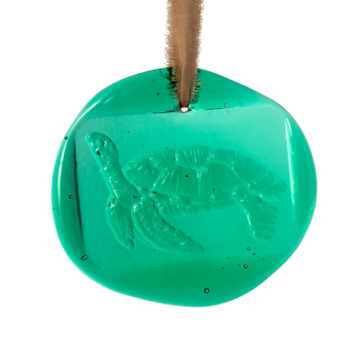 Florida Sea Turtle Green Vintage Glass Sun Catcher Ornament Another One