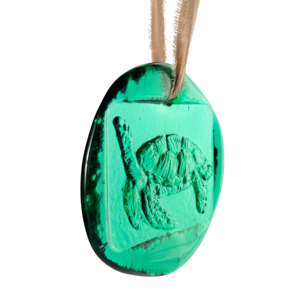 Florida Sea Turtle Green Vintage Glass Sun Catcher Ornament Another One