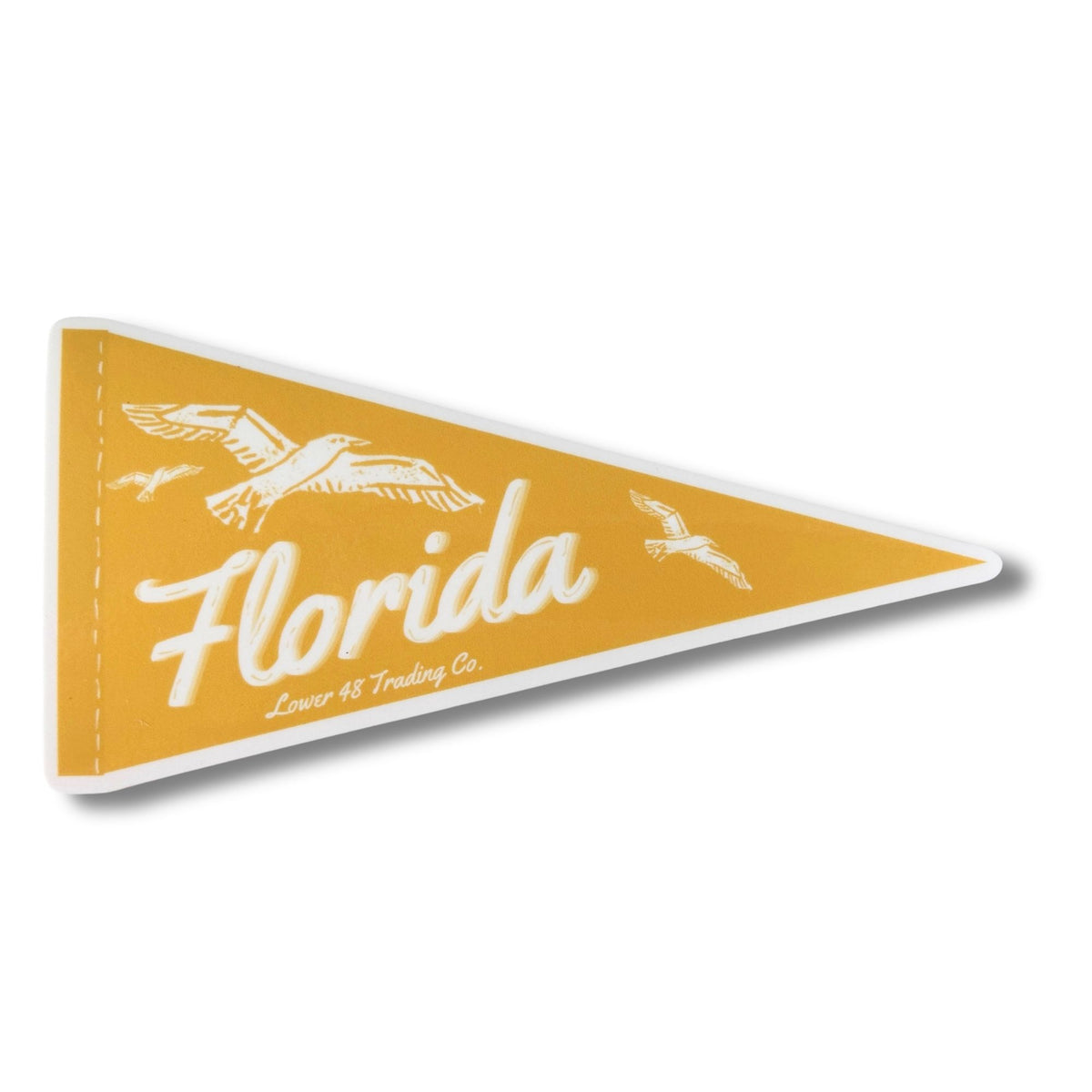 Florida Seagulls Pennant Weatherproof Large 6 Inch Sticker