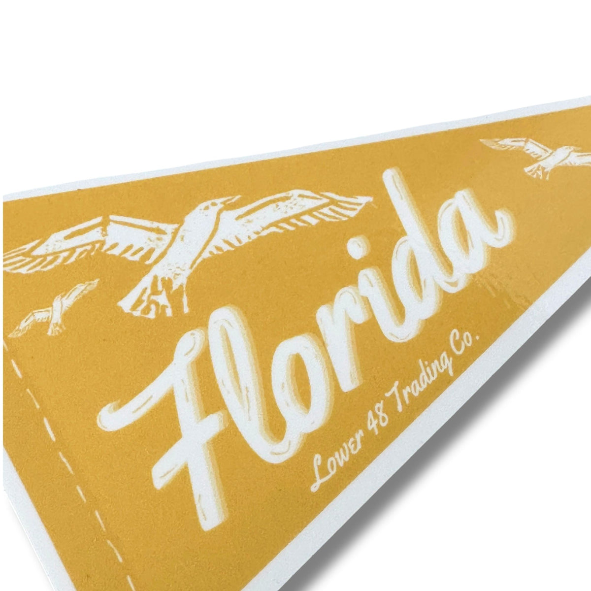 Florida Seagulls Pennant Weatherproof Large 6 Inch Sticker