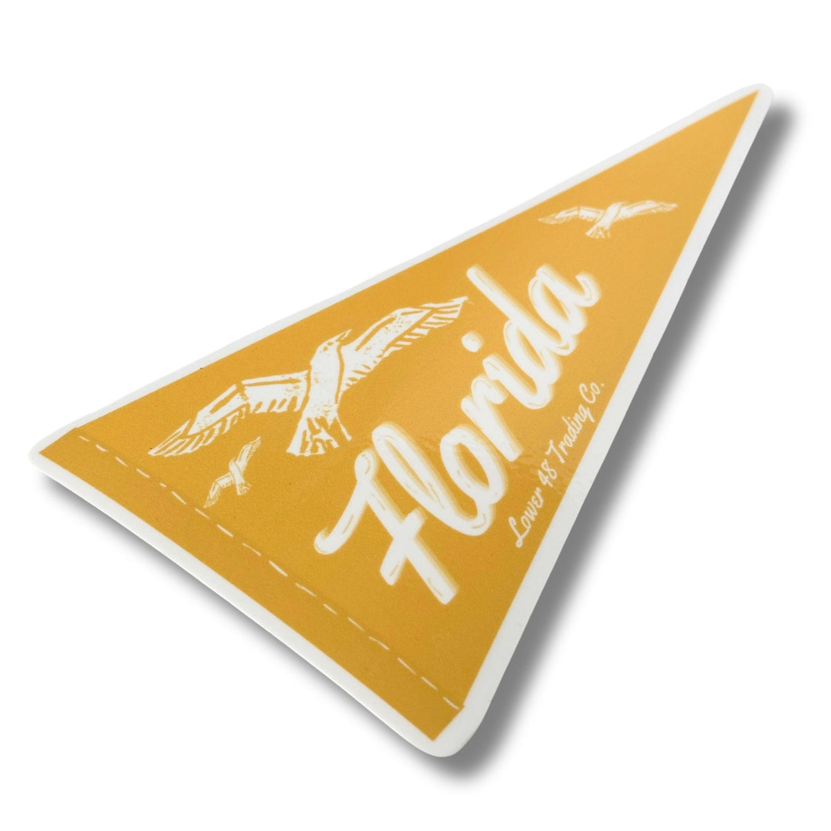 Florida Seagulls Pennant Weatherproof Large 6 Inch Sticker