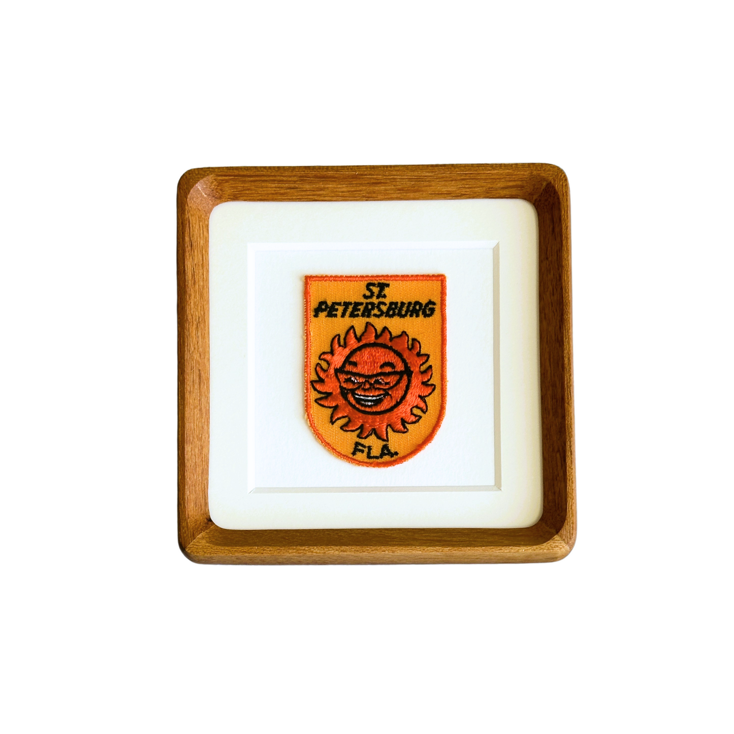 Florida St. Petersburg Sunshine Vintage Framed Travel Patch