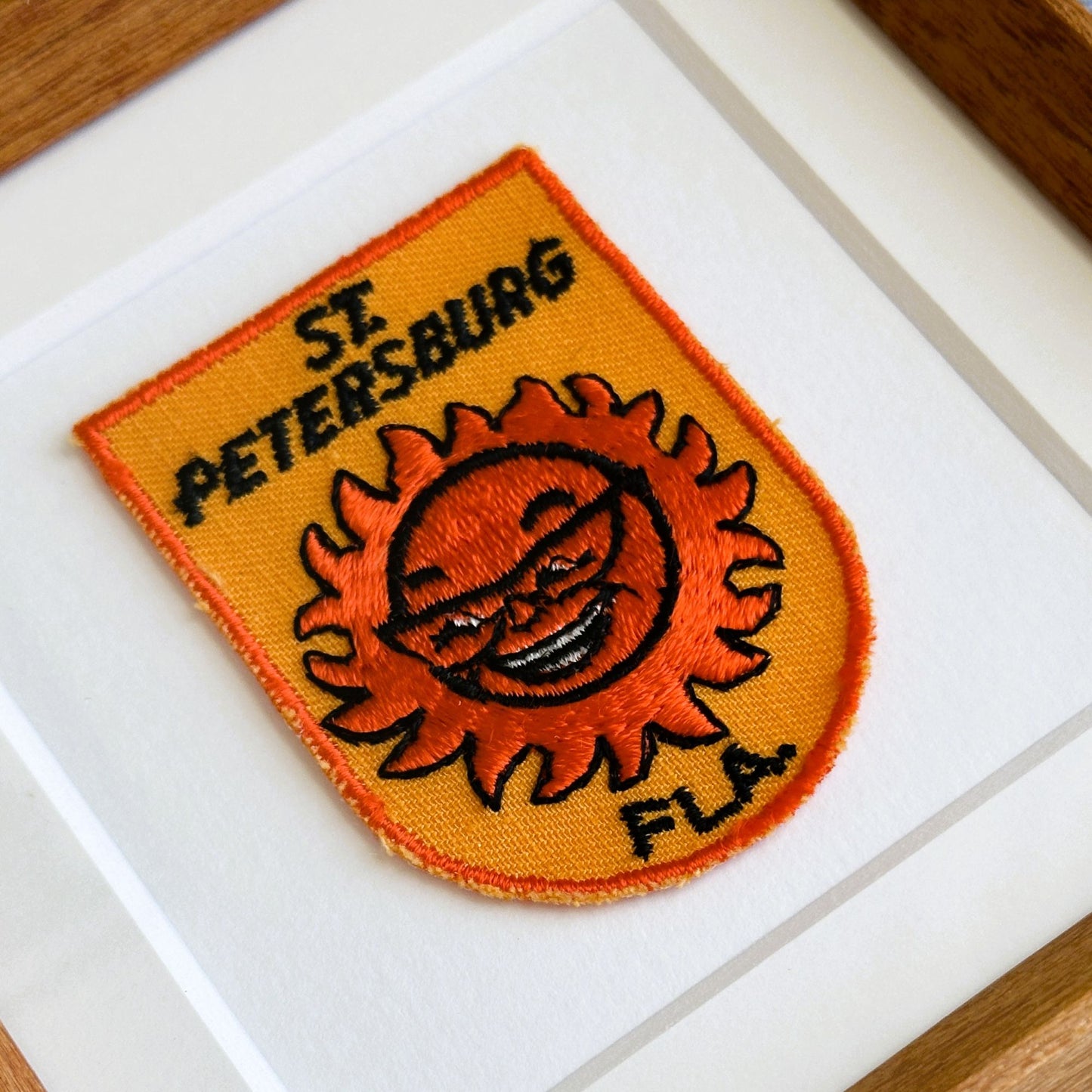 Florida St. Petersburg Sunshine Vintage Framed Travel Patch