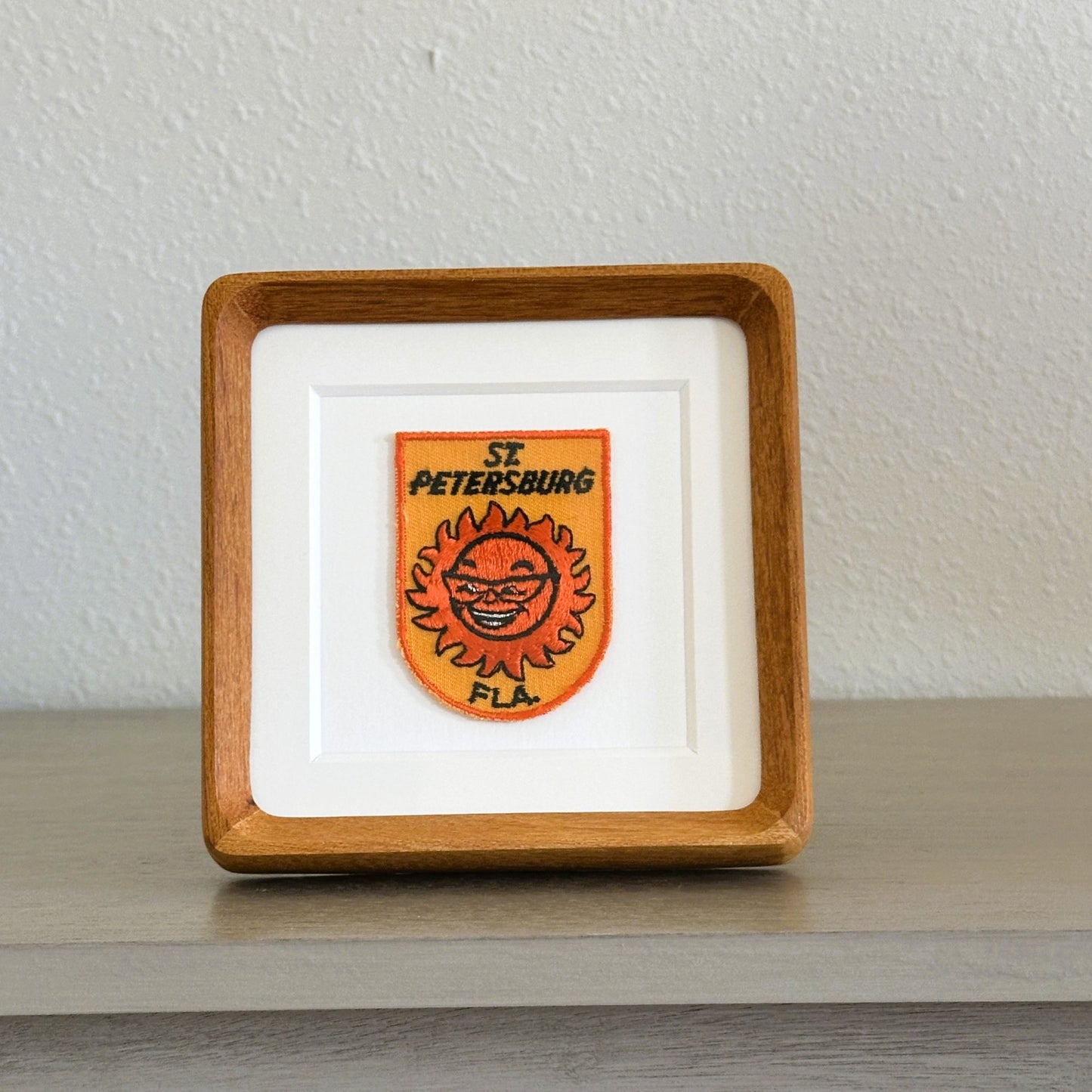 Florida St. Petersburg Sunshine Vintage Framed Travel Patch