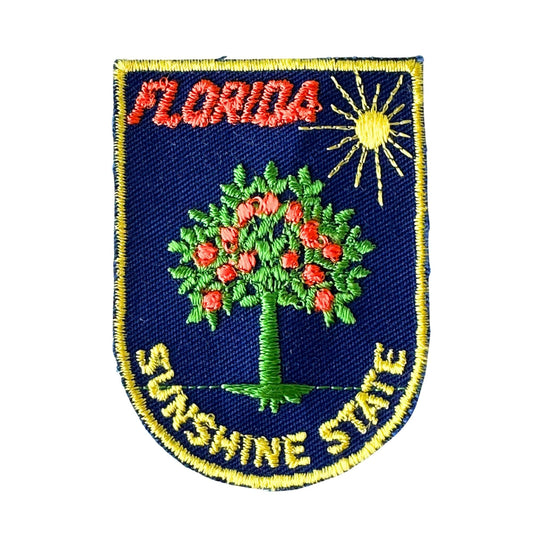 Florida Sunshine State Orange Tree Vintage Patch