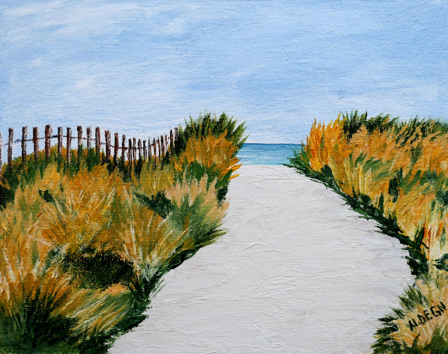 Florida Anna Maria Island Coastal Beach Path Giclee Art Print