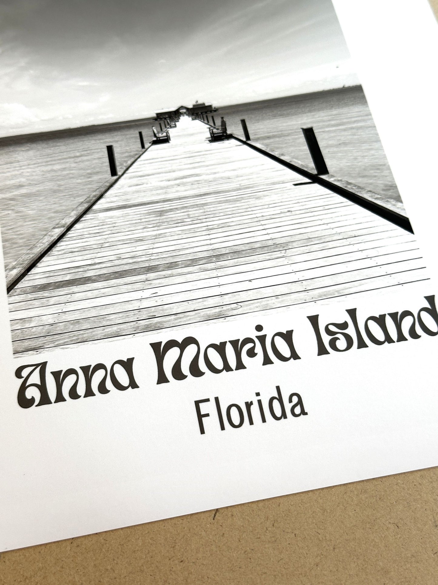 Florida Anna Maria Island Pier Giclee Travel Style Print
