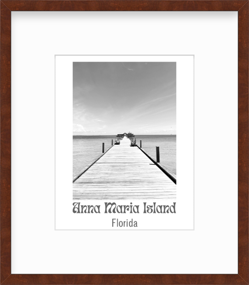 Florida Anna Maria Island Pier Giclee Travel Style Print