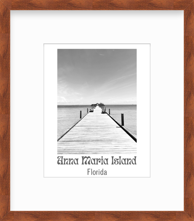 Florida Anna Maria Island Pier Giclee Travel Style Print